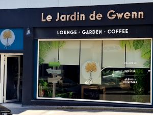 Enseigne lettres découpées LE JARDIN DE GWEN