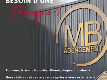 🏢 Avez-vous pensé à votre enseigne ?
Votre enseigne est la première chose que voient vos clients.
Panneau, lettres découpées, dibond, drapeau, lumineux…...